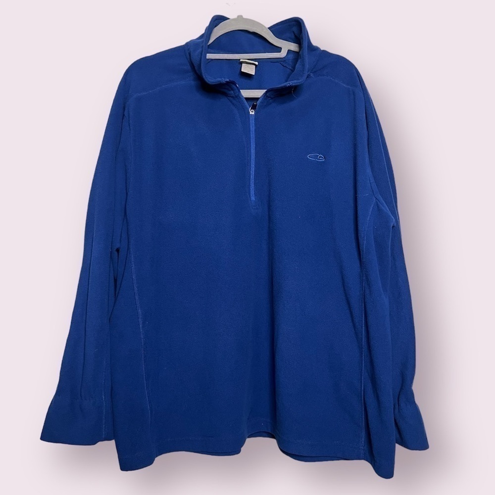 Champion Blue Fleece Quarter Zip Sweater XL